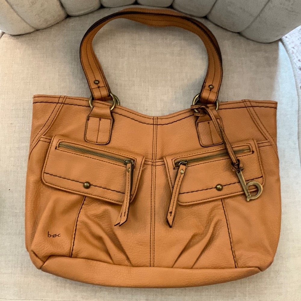 Orange Vegan Leather BOC Satchel